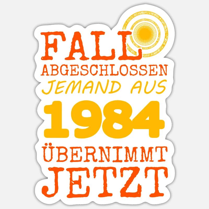 Automne 1984 - Sticker taille S (10 x 10 cm) - blanc mat
