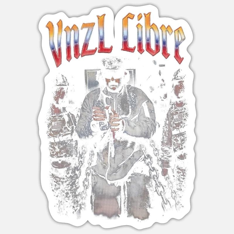 Venezuela libre - Sticker taille S (10 x 10 cm) - blanc mat