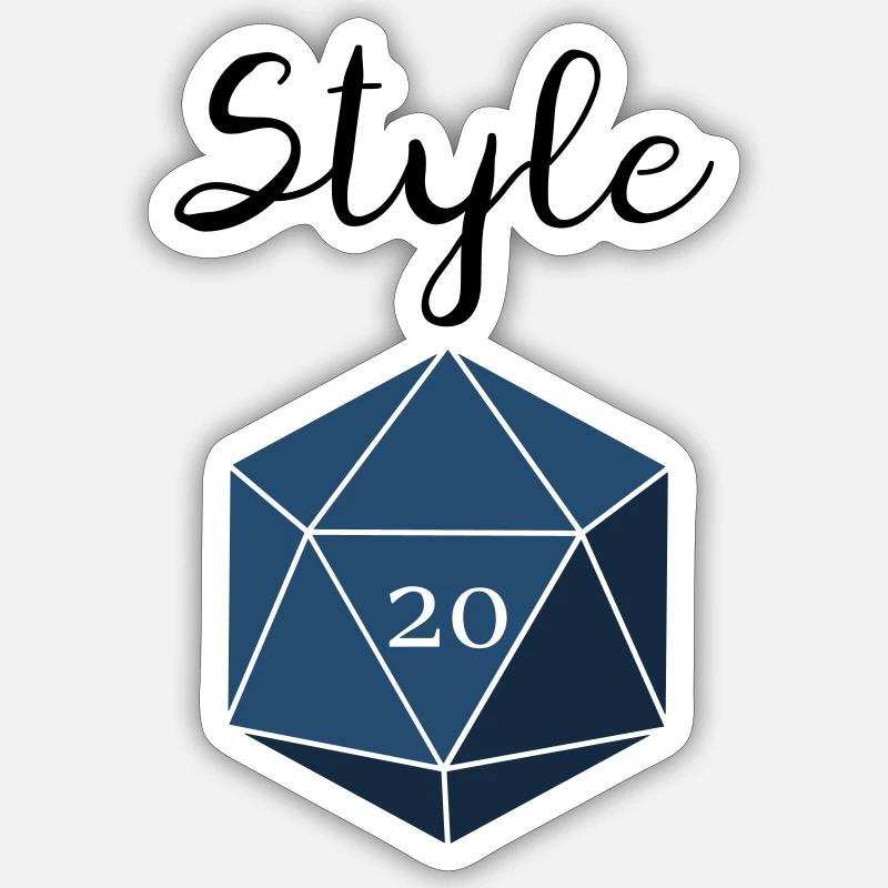 Style Check d20 Sticker size S (10 x 10 cm)