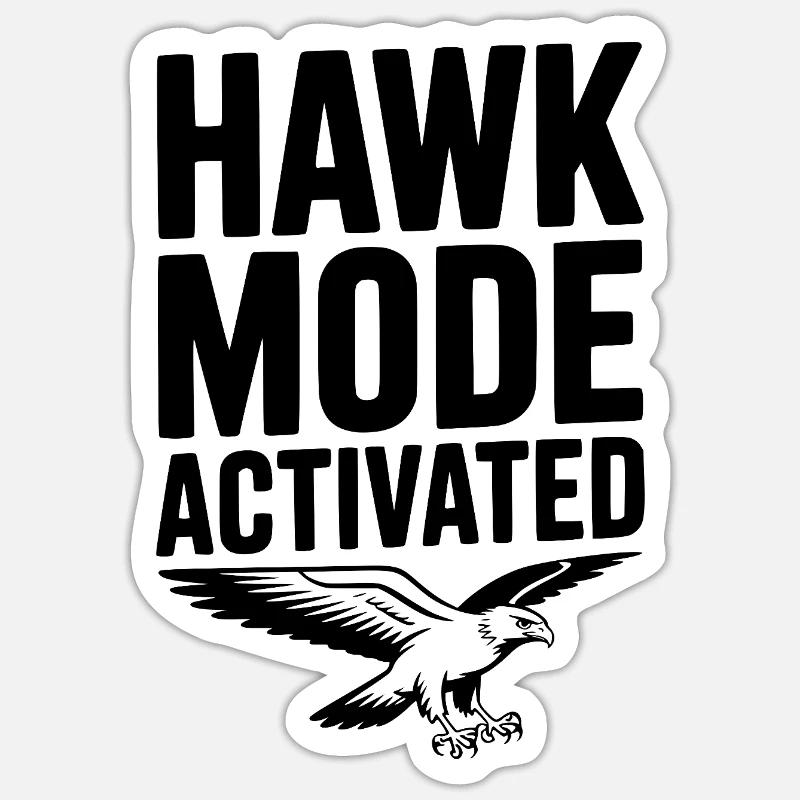 Hawk-Modus aktiviert - Sticker Größe S (10 x 10 cm) - Mattweiß