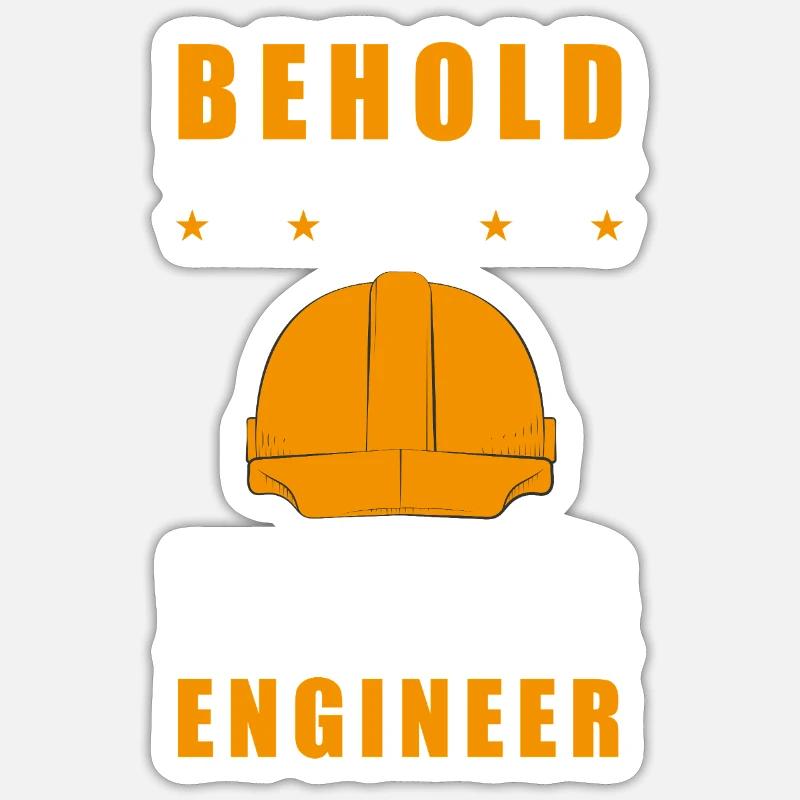 Behold the Fabulous Engineer - Sticker Größe S (10 x 10 cm) - Mattweiß