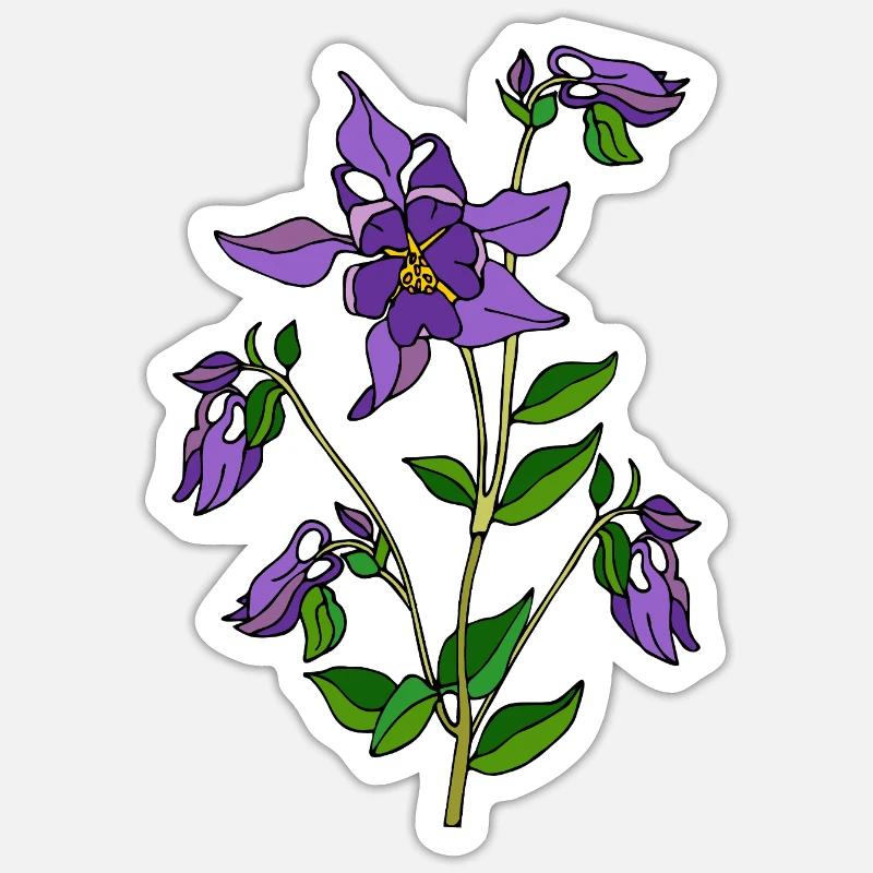 Blumen Sticker Größe S (10 x 10 cm)