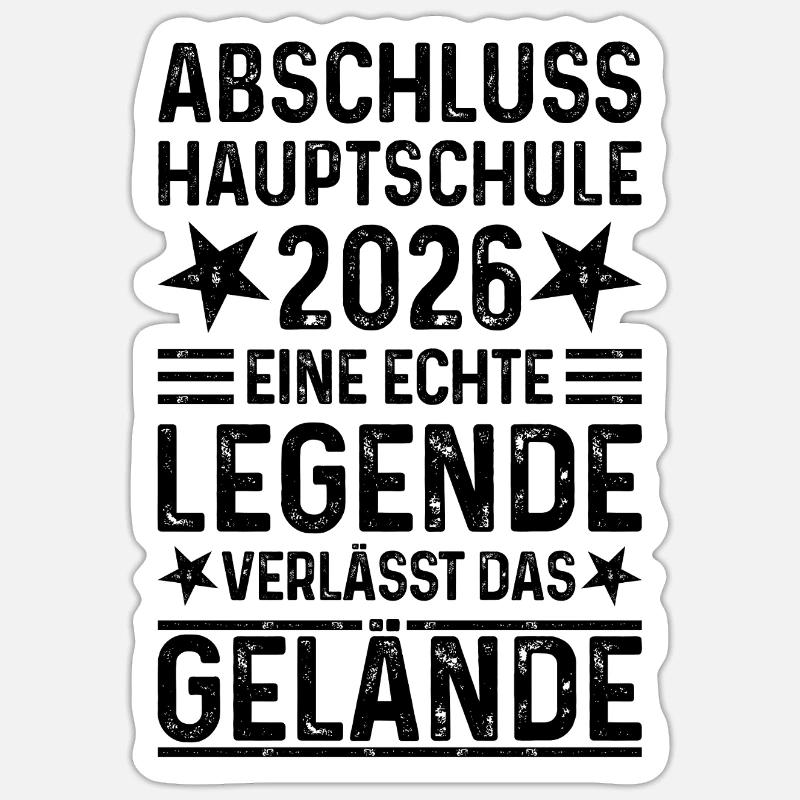 Diplôme du secondaire 2026 - Sticker taille S (10 x 10 cm) - blanc mat