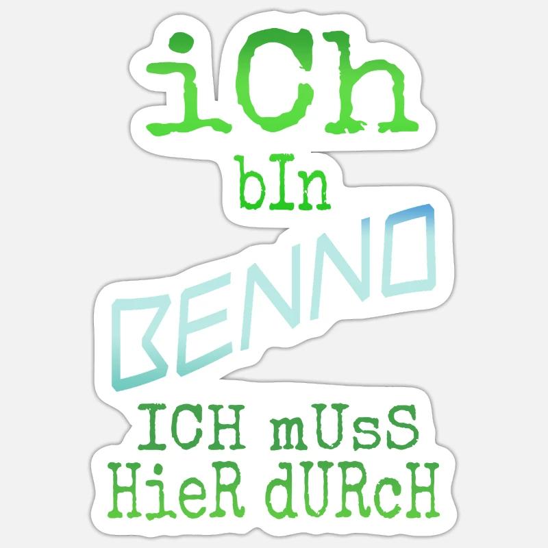 Benno as a first name Sticker size S (10 x 10 cm)