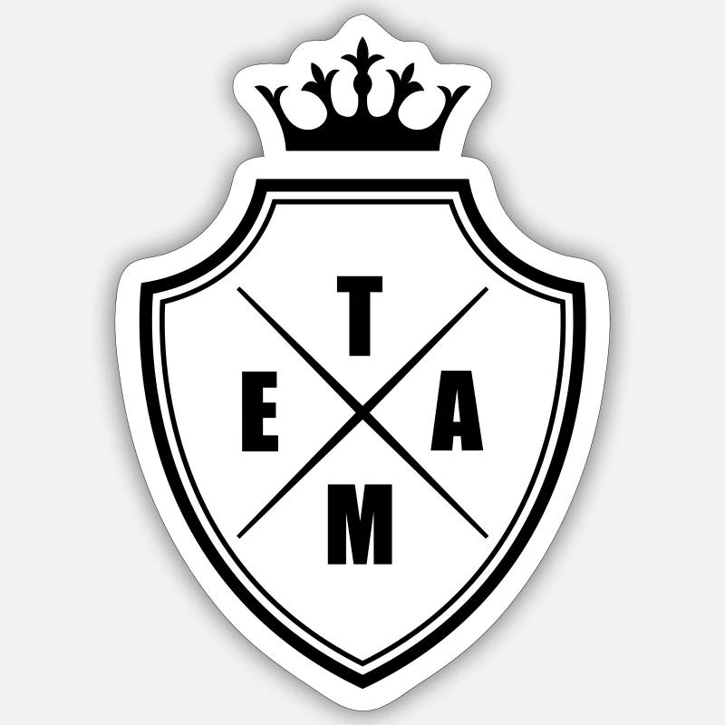 Team Wappen Crest - Sticker size S (10 x 10 cm) - white matte