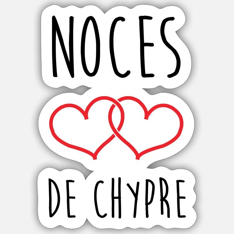 Noces de Chypre 6 Ans Mariage Sticker taille S (10 x 10 cm)