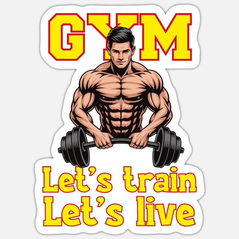 Lets_train - Sticker Größe S (10 x 10 cm) - Mattweiß
