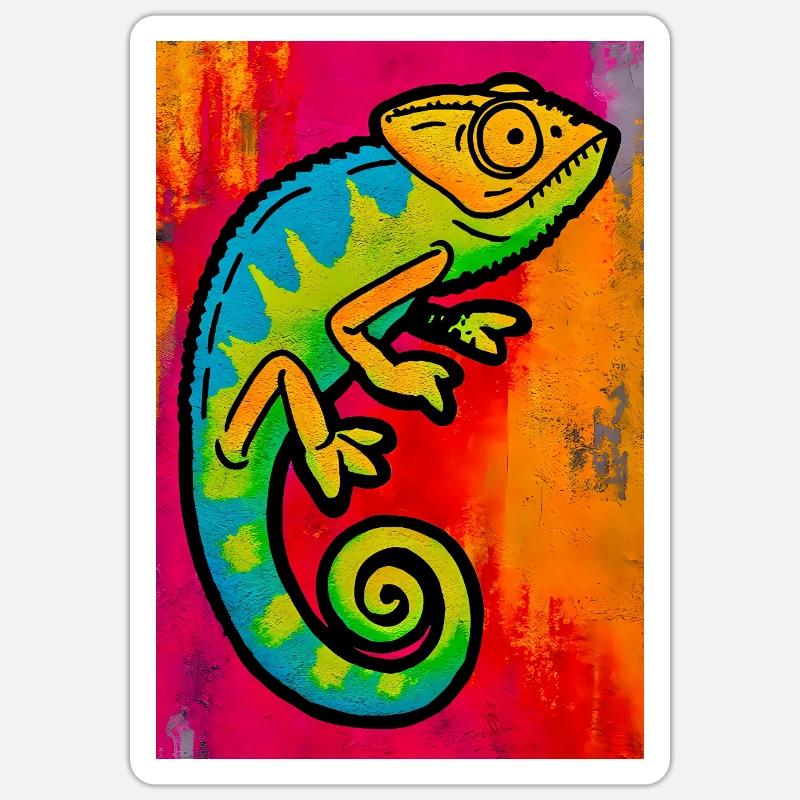 chameleon Sticker size S (10 x 10 cm)