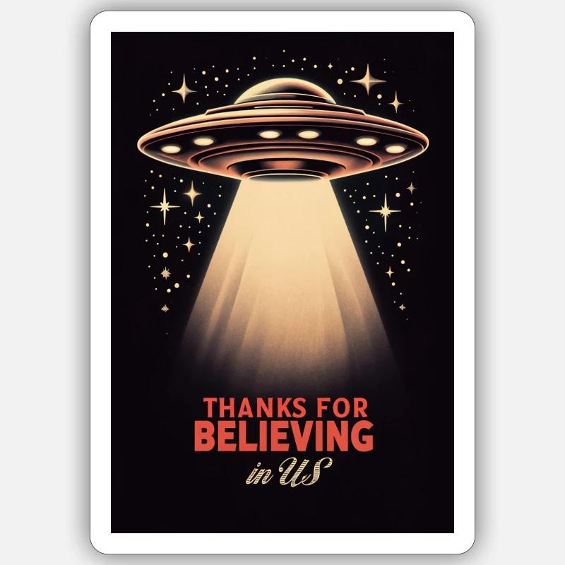 Thanks for believing - Sticker size S (10 x 10 cm) - white matte