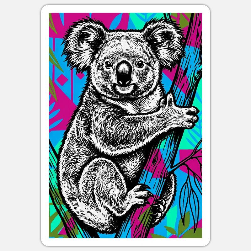 Koala Sticker size S (10 x 10 cm)