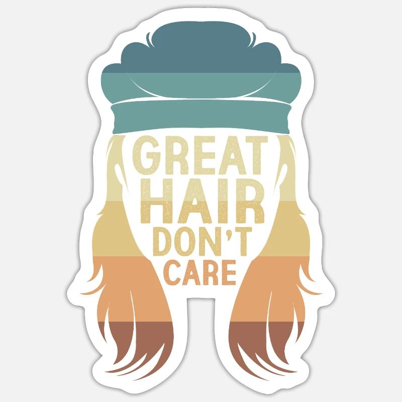 Coupe mullet coupe mulet - Sticker taille S (10 x 10 cm) - blanc mat