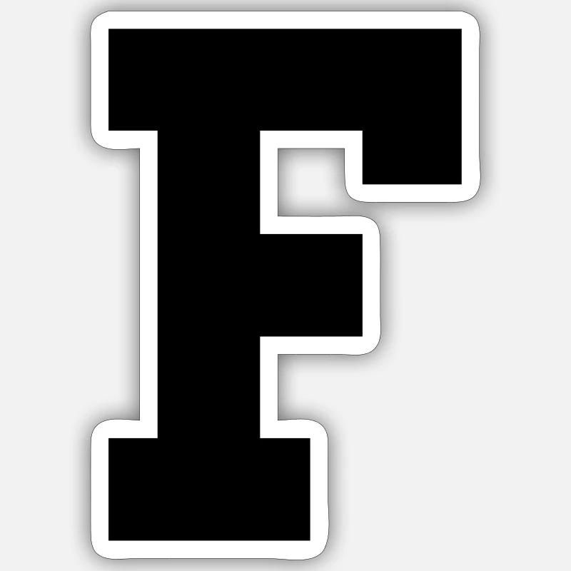 F - Sticker taille S (10 x 10 cm) - blanc mat