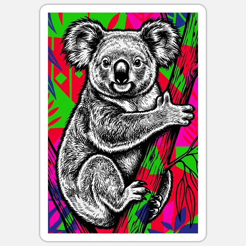 Koala - Sticker size S (10 x 10 cm) - white matte
