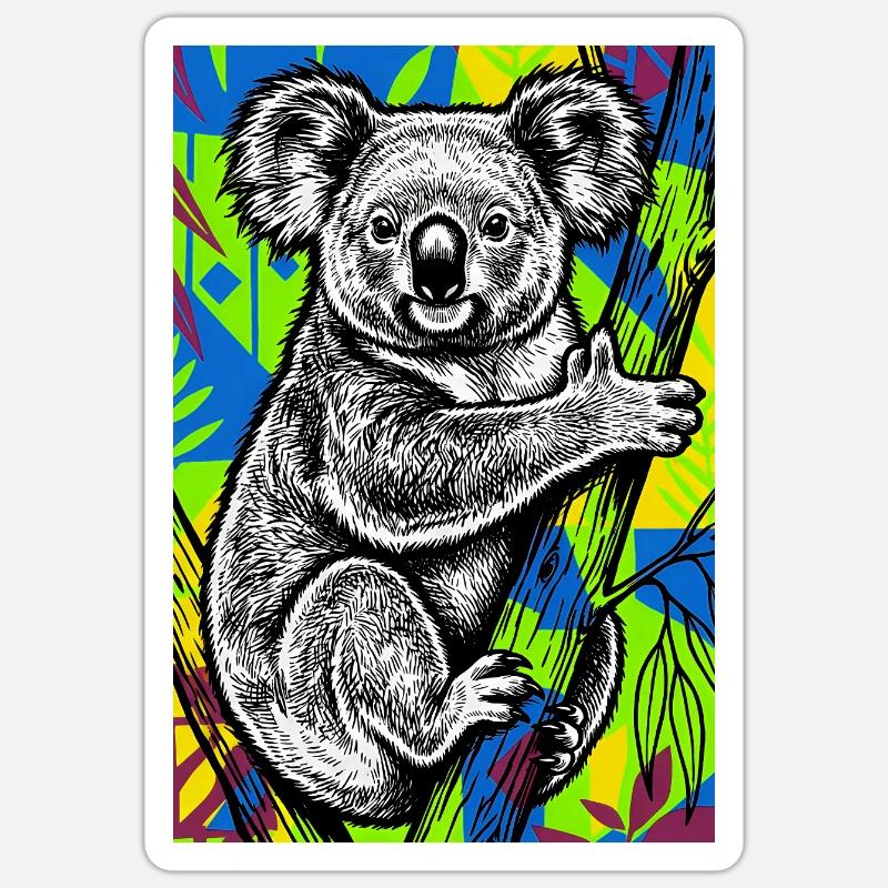 Koala Sticker Größe S (10 x 10 cm)