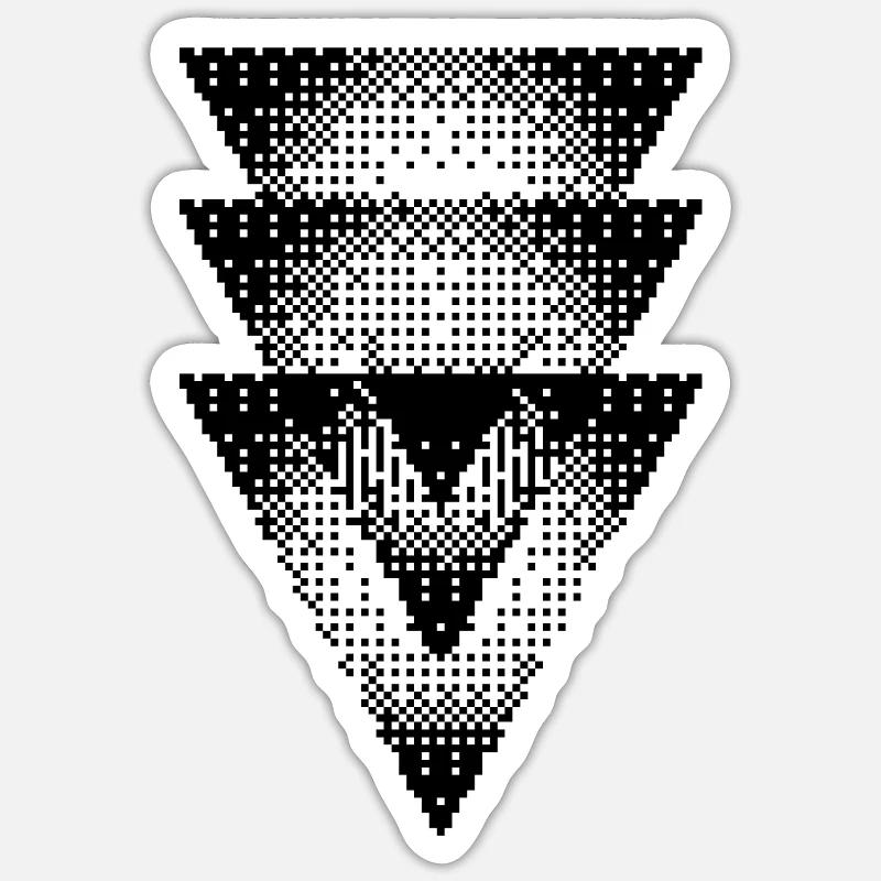 Conception des triangles - Sticker taille S (10 x 10 cm) - blanc mat