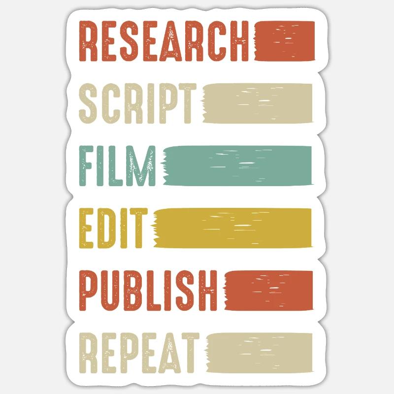 Videoeditor Content Creator Vlogger Streamer Sticker Größe S (10 x 10 cm)