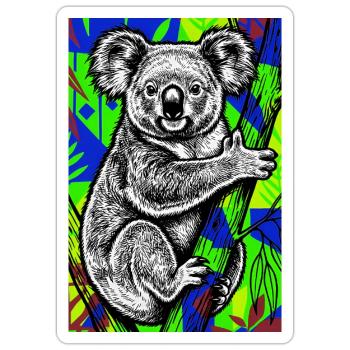 Koala - Sticker Größe S (10 x 10 cm) - Mattweiß - Vorne