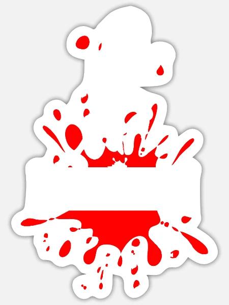 Mud Run Woman – Splash Runner - Sticker Größe S (10 x 10 cm) - Mattweiß