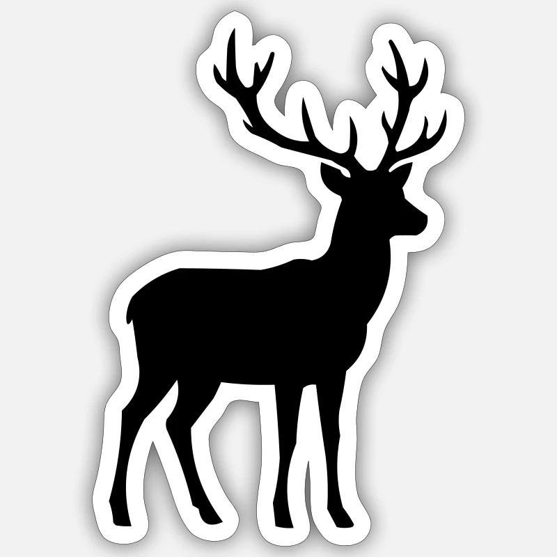reh_rehlein - Sticker taille S (10 x 10 cm) - blanc mat