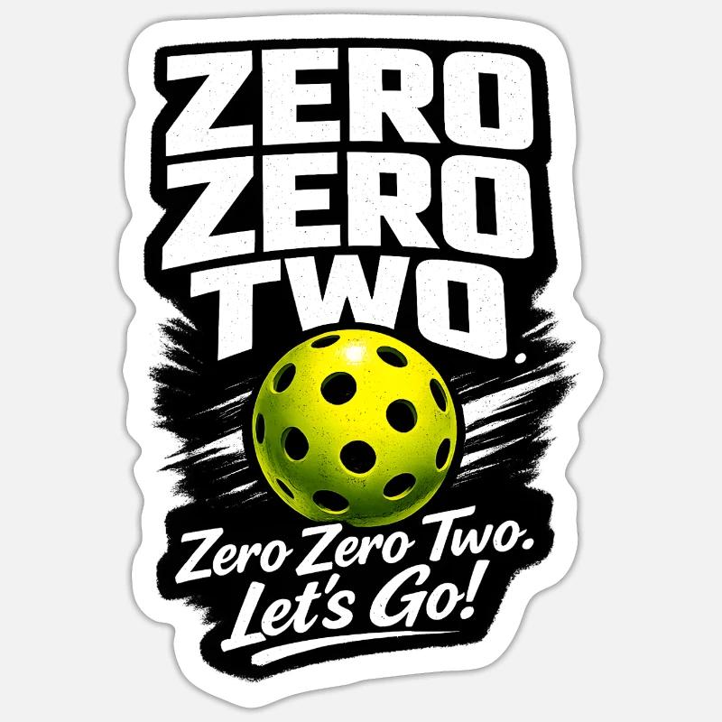 Zéro Zéro Deux – Allons-y Balle - Sticker taille S (10 x 10 cm) - blanc mat