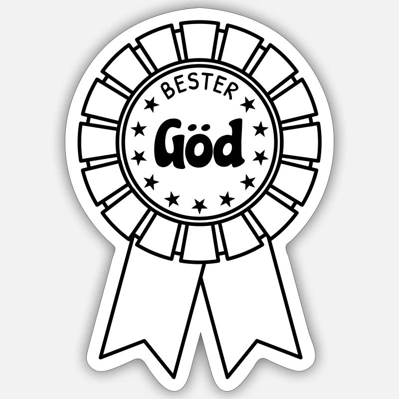 Bester Göd - Sticker Größe S (10 x 10 cm) - Mattweiß
