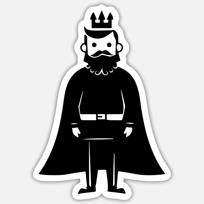 King Man - Sticker size S (10 x 10 cm) - white matte