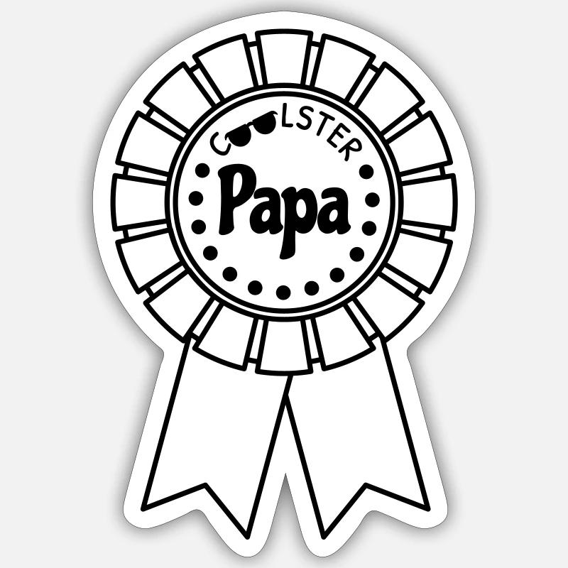 Coolest Dad - Sticker size S (10 x 10 cm) - white matte