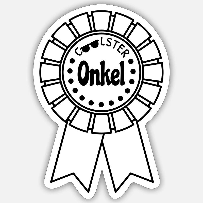 Coolster Onkel - Sticker Größe S (10 x 10 cm) - Mattweiß