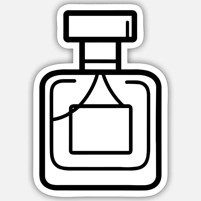 perfume bottle - Sticker size S (10 x 10 cm) - white matte