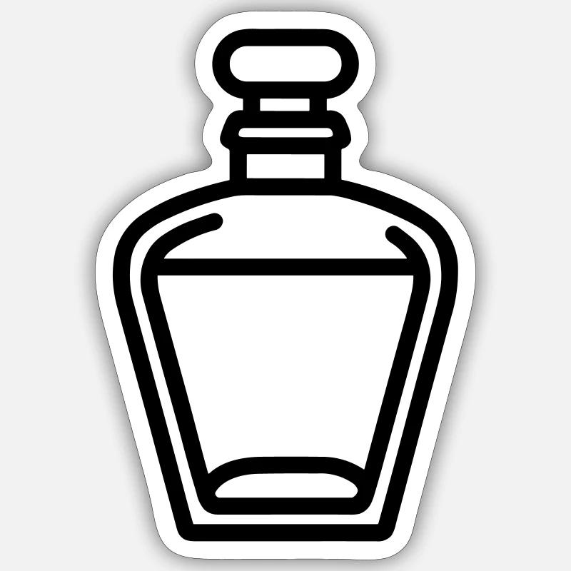 flacon de parfum - Sticker taille S (10 x 10 cm) - blanc mat