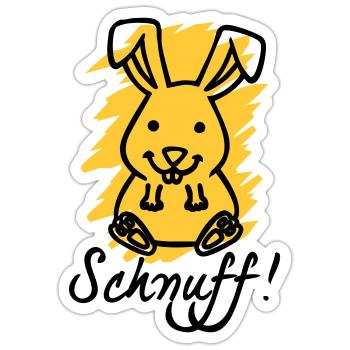 schnuff! - Sticker taille S (10 x 10 cm) - blanc mat - Devant