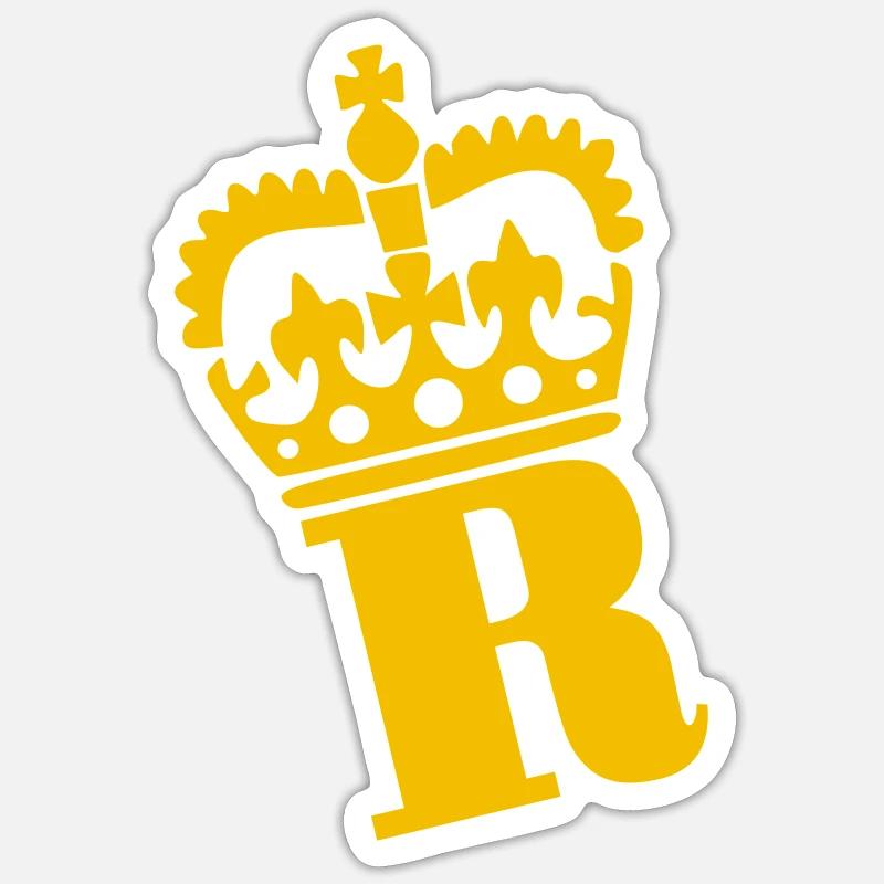 R – Name - Buchstabe - Sticker Größe S (10 x 10 cm) - Mattweiß