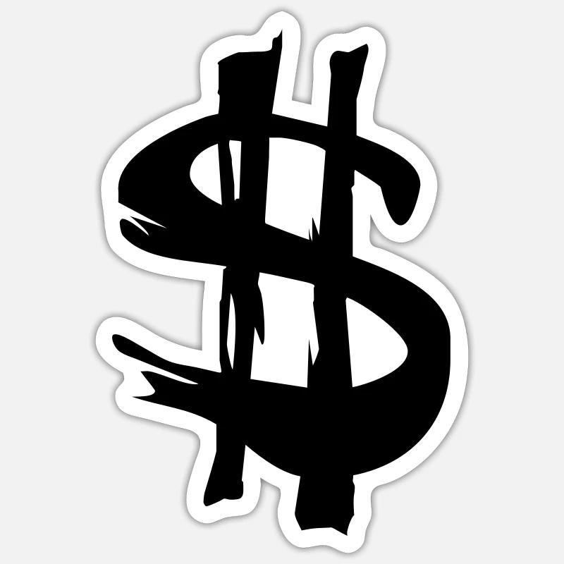 dollar Sticker taille S (10 x 10 cm)
