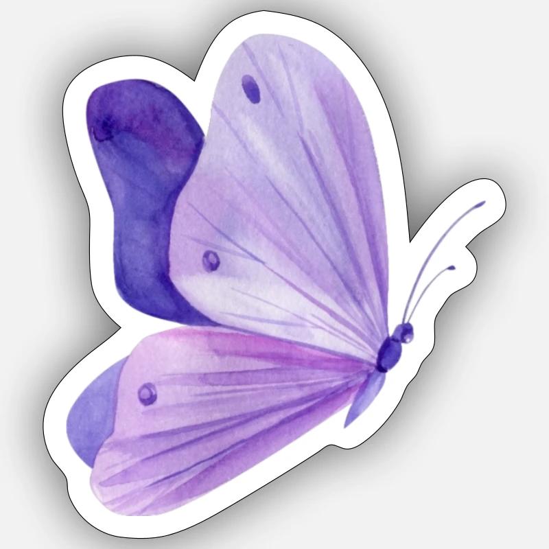 Schmetterling - Sticker Größe S (10 x 10 cm) - Mattweiß