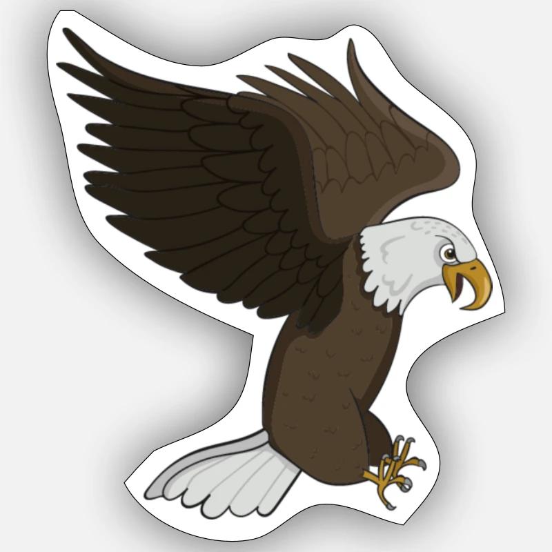 Weißkopfseeadler - Sticker Größe S (10 x 10 cm) - Mattweiß