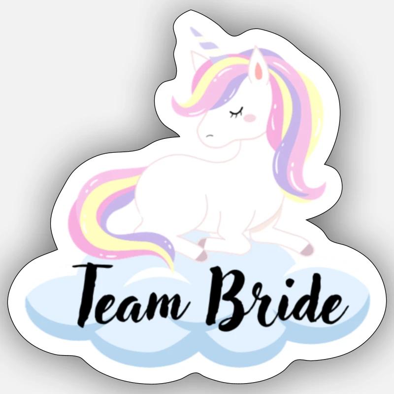Team Bride - Sticker size S (10 x 10 cm) - white matte