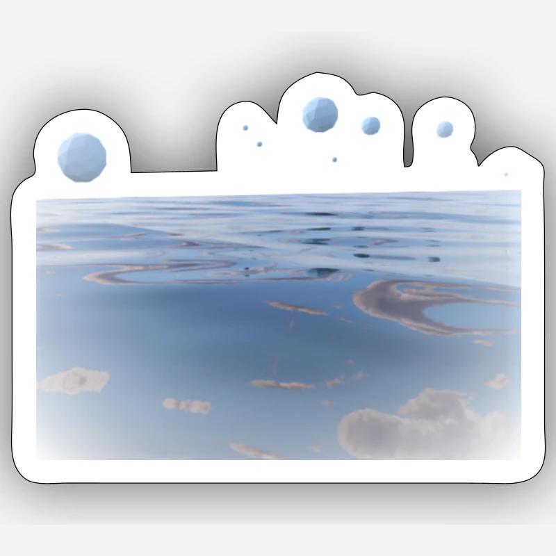 flat earth design Sticker Größe S (10 x 10 cm)