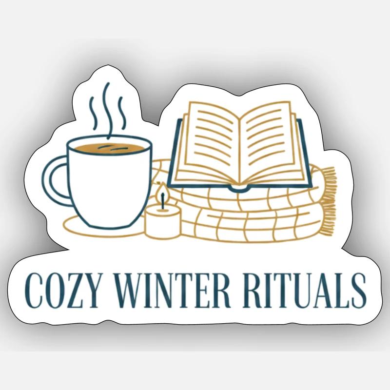 Rituels d’hiver douillets Sticker taille S (10 x 10 cm)