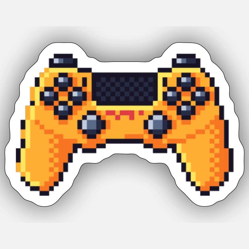 gaming controller - Sticker Größe S (10 x 10 cm) - Mattweiß