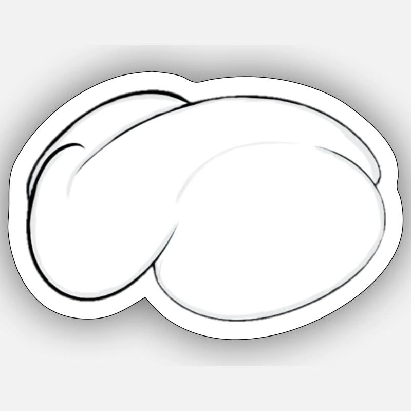 CM Shop - Sticker taille S (10 x 10 cm) - blanc mat