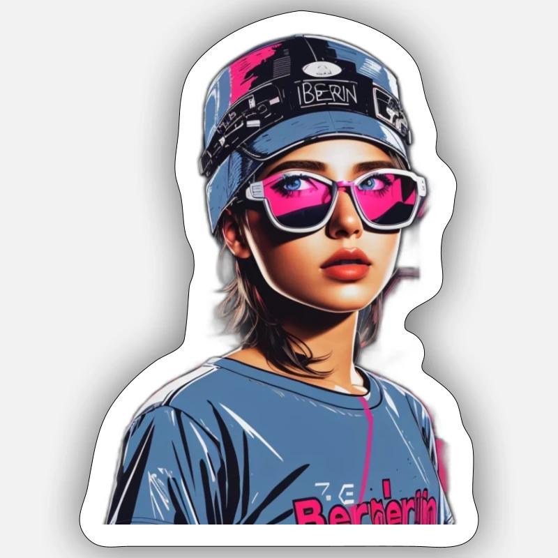 Raver in Berlin - Sticker Größe S (10 x 10 cm) - Mattweiß