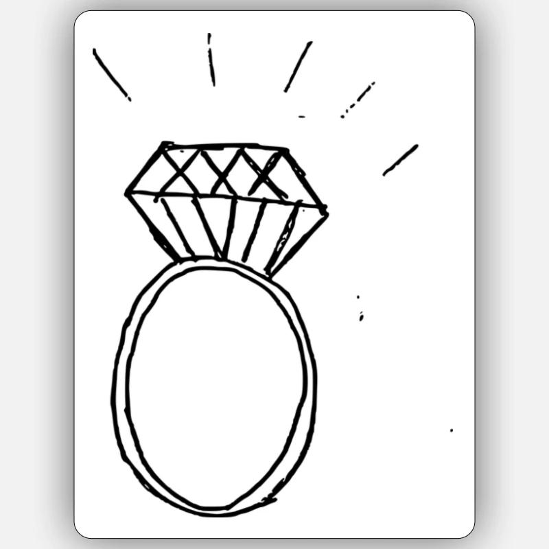 diamantring Sticker Größe S (10 x 10 cm)
