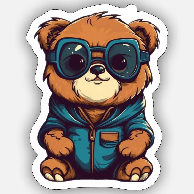 Mr Bear Sticker size S (10 x 10 cm)