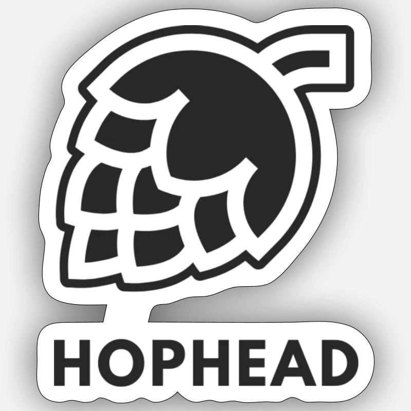 HOUBLON - Sticker taille S (10 x 10 cm) - blanc mat
