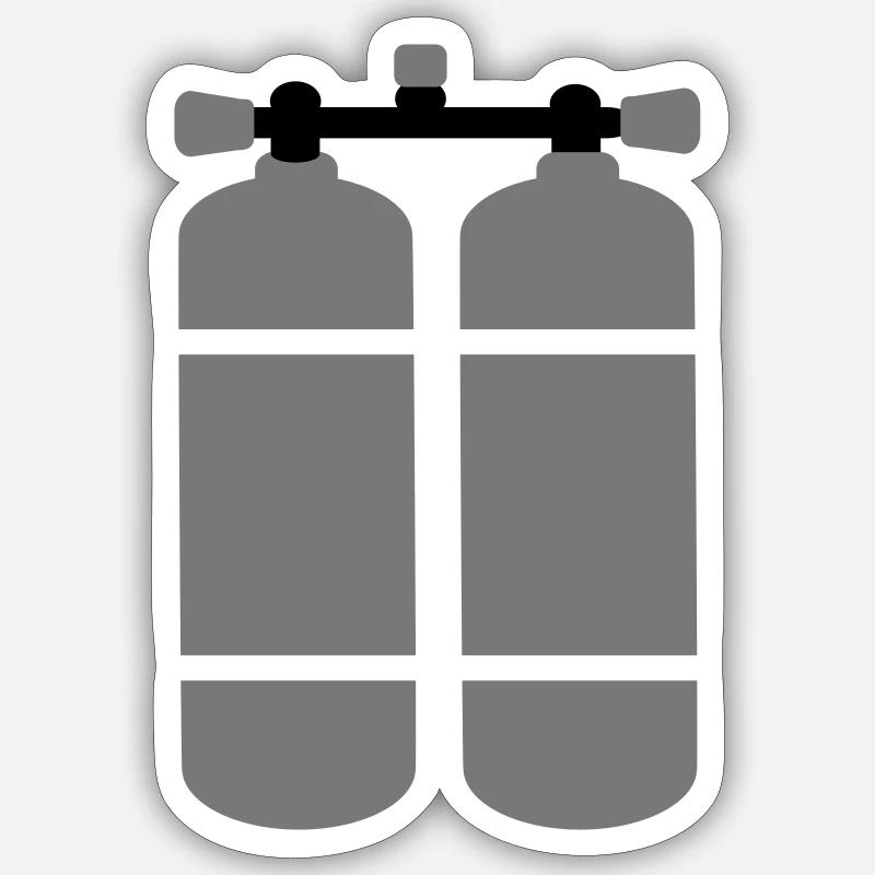 tauchen - Sticker size S (10 x 10 cm) - white matte