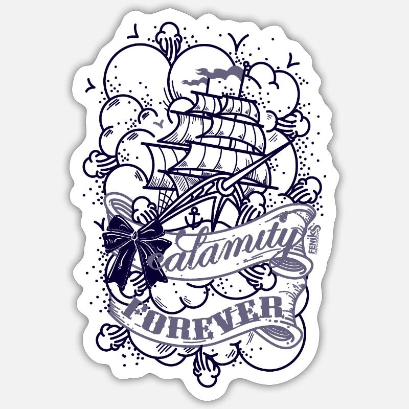 Unglück Boot Sticker Größe S (10 x 10 cm)