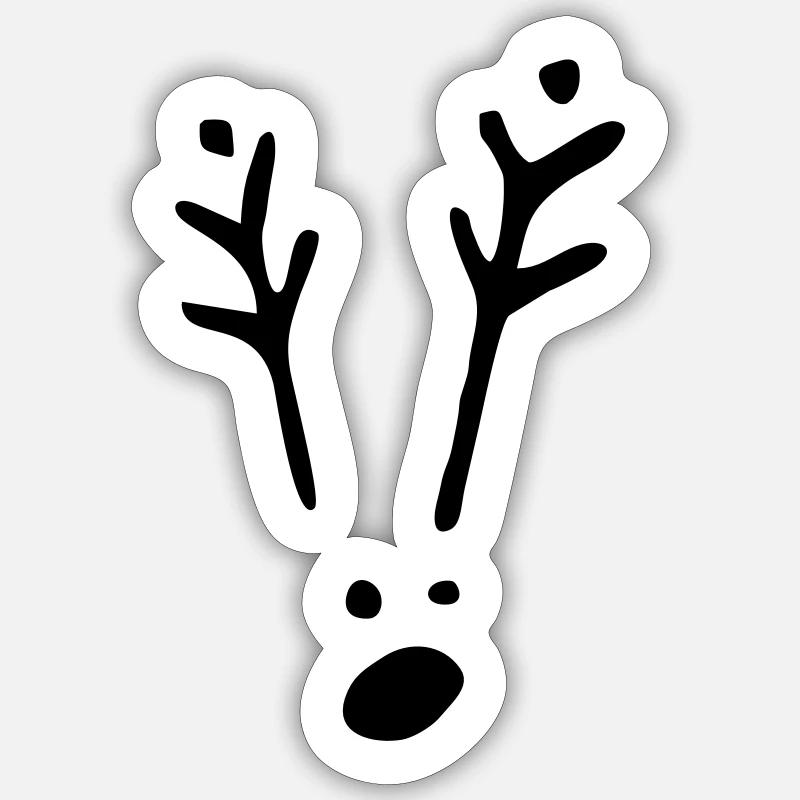 Rudolf 1c Xmas Sticker Größe S (10 x 10 cm)