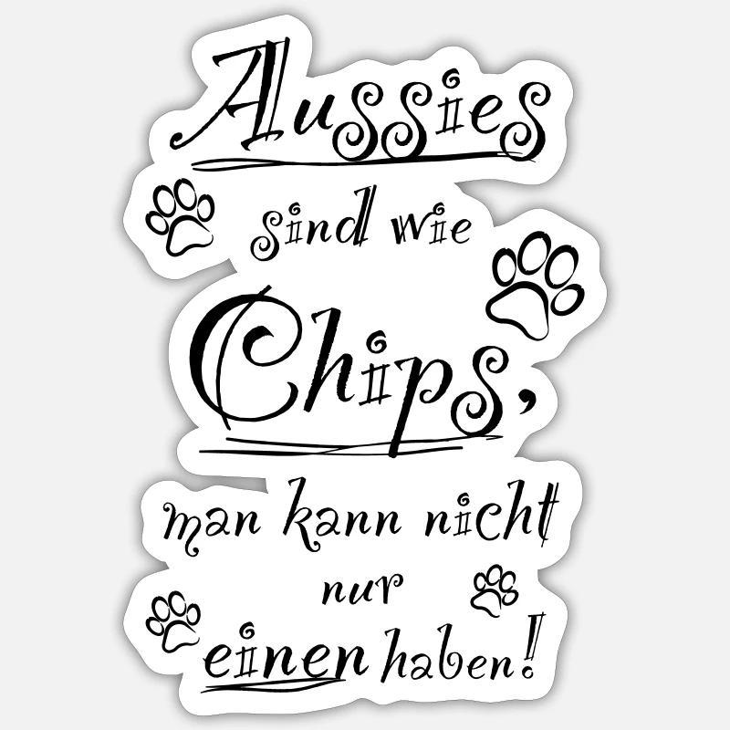 Aussie Chips Sticker Größe S (10 x 10 cm)
