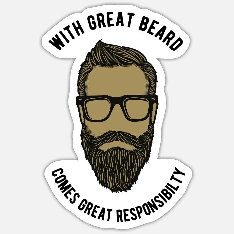 Bart Sticker Größe S (10 x 10 cm)