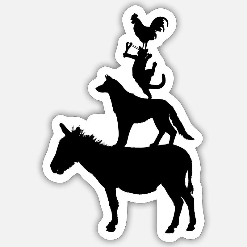 dog763 - Sticker taille S (10 x 10 cm) - blanc mat